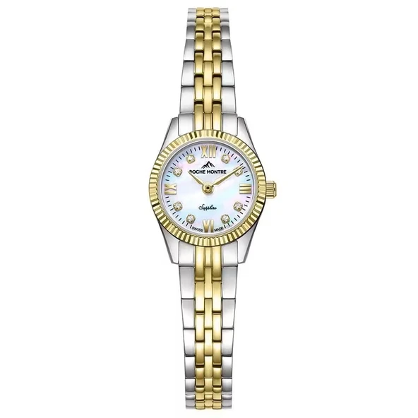 ROCHE MONTRE RML5018-02 SWISS MADE SAFİR CAM ALTIN KAPLAMA KADIN KOL SAATİ ürün görseli 1