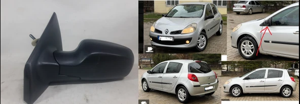 mekanik manuel kumandalı RENAULT CLİO HB 2007-2009 CLİO HATCHBACK DIŞ DİKİZ AYNASI SOL Şoför tarafı ürün görseli 1
