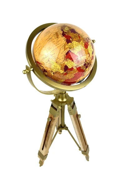 Premium Dekoratif Ayaklı Dünya Küresi - Ahşap/Gold Vintage Tasarım - 50 cm ürün görseli 1