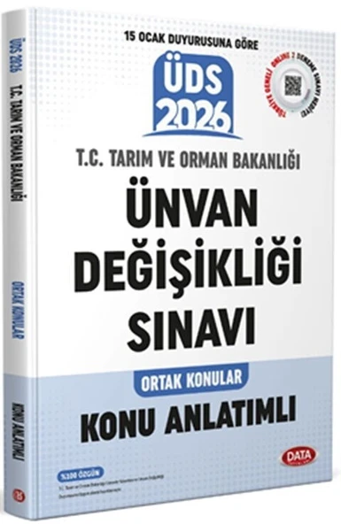 2026 UDS Tarım ve Orman Bakanlığı Ortak Konular Hazırlık Kitabı Unvan Değişikliği Data Yayınları ürün görseli 1
