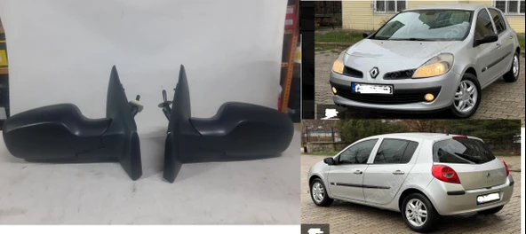 İKİ ADET FİYATIDIR SAĞ VE SOL mekanik manuel kumandalı RENAULT CLİO HB 2007-2009 CLİO HATCHBACK DIŞ DİKİZ AYNASI ürün görseli 1
