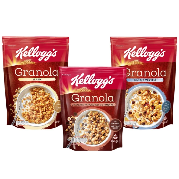 Kellogg's Granola 3 lü Karma Paket ürün görseli 1