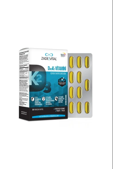 Zade Vital D3+K2 Vitamini 30 Kapsül - Resim 6