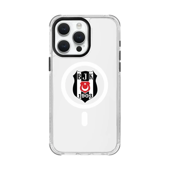 iPhone 15 Pro Max Uyumlu Beşiktaş Logo Şeffaf Magsafe Lisanslı Telefon Kılıfı ürün görseli 1