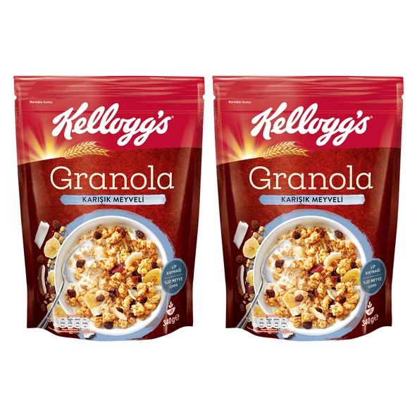 Kellogg's Granola Karışık Meyveli 340 Gr x 2 Adet ürün görseli 1