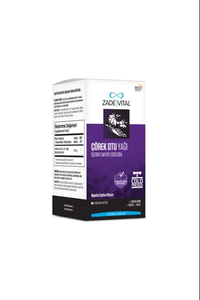 Zade Vital Çörek Otu Yağı 900 mg 60 Blister Kapsül ürün görseli 1