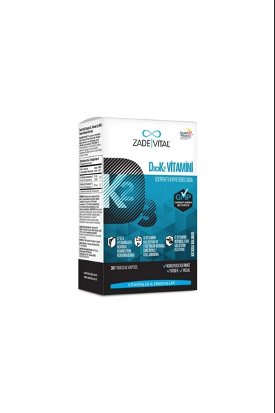 Zade Vital D3+K2 Vitamini 30 Kapsül - Resim 6