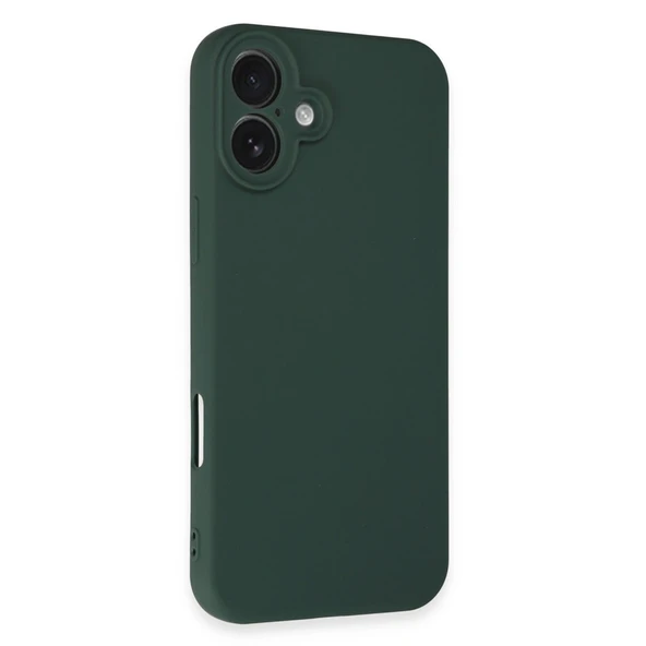iPhone 16 Plus Kılıf First Silikon - Koyu Yeşil - Resim 2