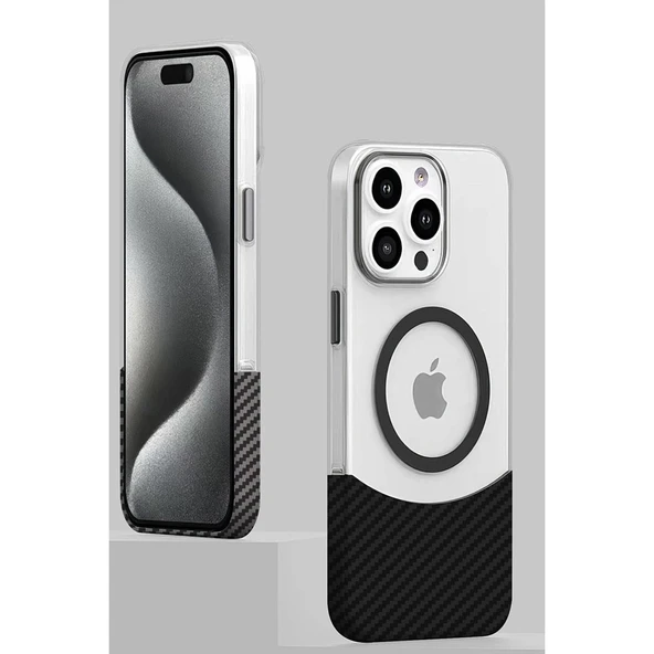 iPhone 16 Pro Carbon Puzzle Magsafe Kapak - Desert - Resim 3
