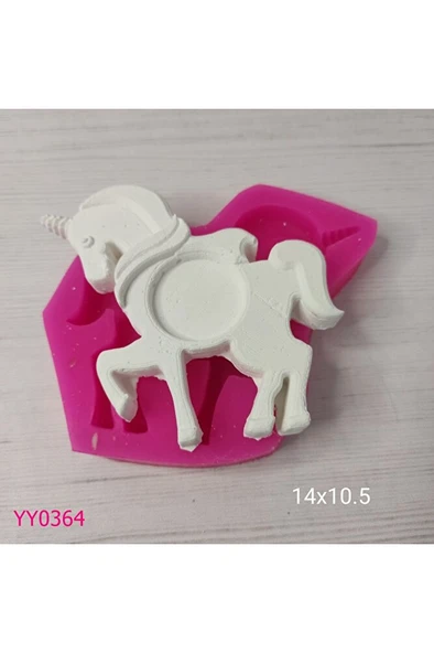 YY0364 Unicorn Ortası Yuvarlak Çerçeve Silikon Kalıp ürün görseli 1