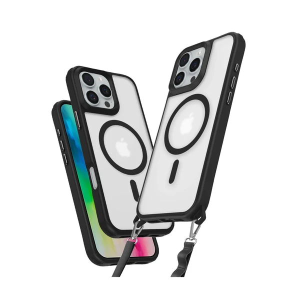 iPhone 16 Pro Max Kılıf Enka Magsafe Silikon Kılıf - Siyah ürün görseli 1