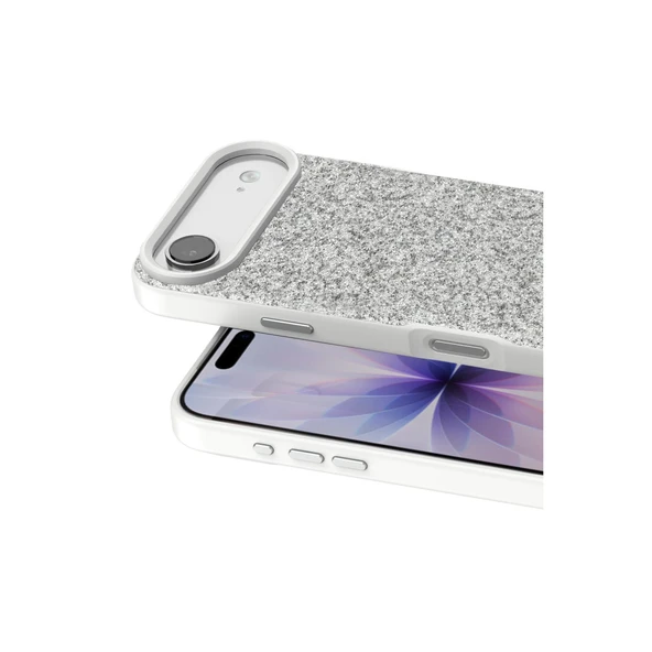 iPhone 17 Air Bright Simli Kapak - Beyaz - Resim 2