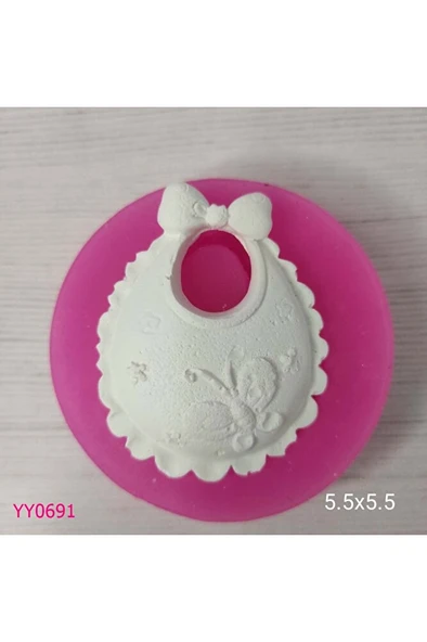 YY0691 Fiyonklu Bebek Önlüğü Silikon Kalıp ürün görseli 1