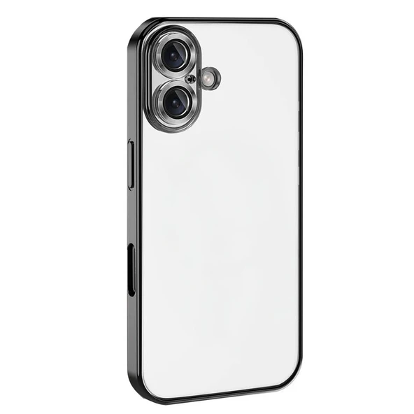 iPhone 17 Kamera Korumalı Lensli Silikon - Siyah - Resim 2