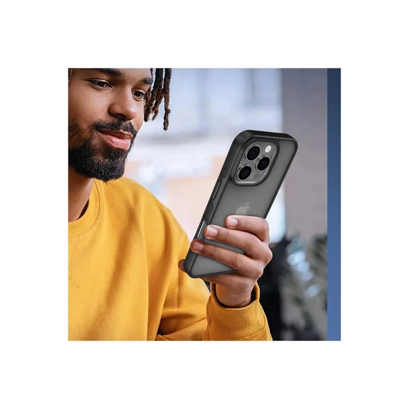iPhone 16 Pro Max Kılıf Elegant Kapak - Siyah - Resim 4