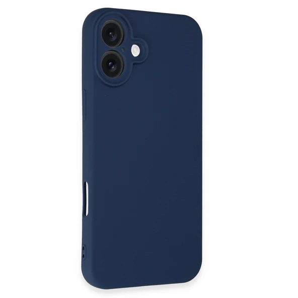 iPhone 16 Plus Kılıf First Silikon - Lacivert - Resim 2