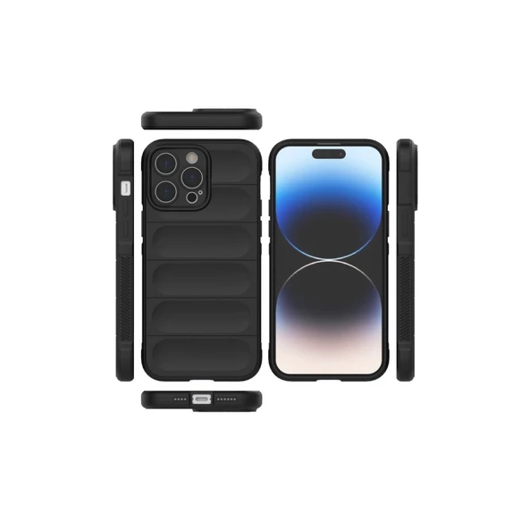 iPhone 16 Pro Max Kılıf Optimum Silikon - Siyah - Resim 3