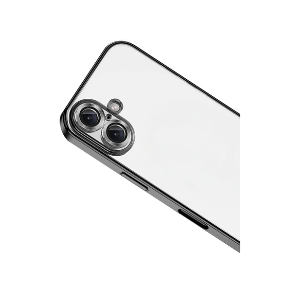 iPhone 17 Kamera Korumalı Lensli Silikon - Siyah - Resim 3