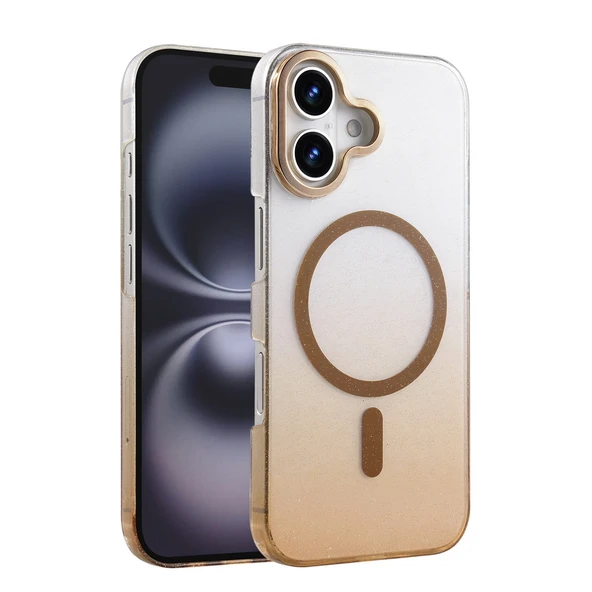 iPhone 16 Plus Glossy Magsafe Kapak - Çöl Titanyum ürün görseli 1