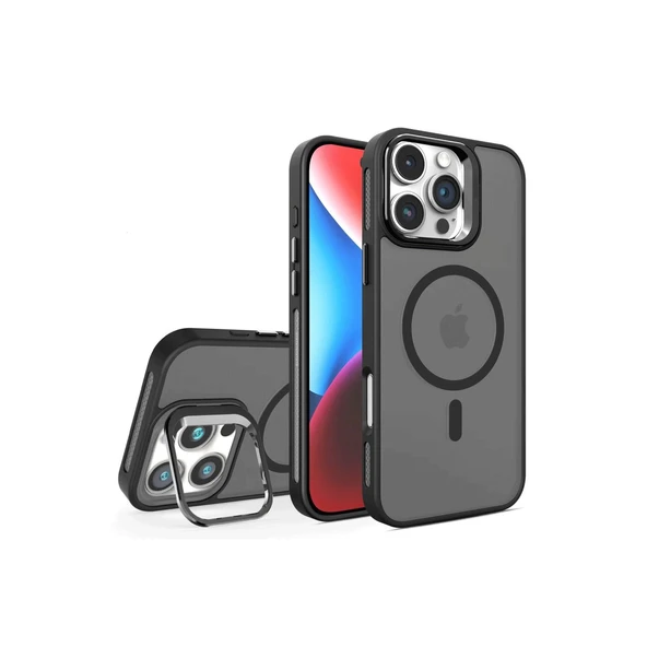 iPhone 16 Pro Flet Lens Magsafe Kapak - Siyah ürün görseli 1