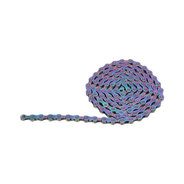 9 lu MTB Bisiklet Zincir İNDEX Rainbow PASLANMAZ - Resim 3