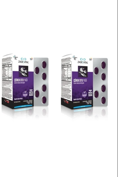 Zade Vital Çörek Otu Yağı 900 mg 60 Blister Kapsül 2 Adet ürün görseli 1