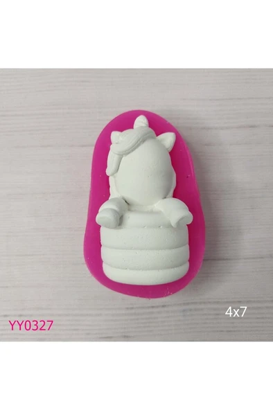 YY0327 Sepetteki Unicorn Silikon Kalıp ürün görseli 1