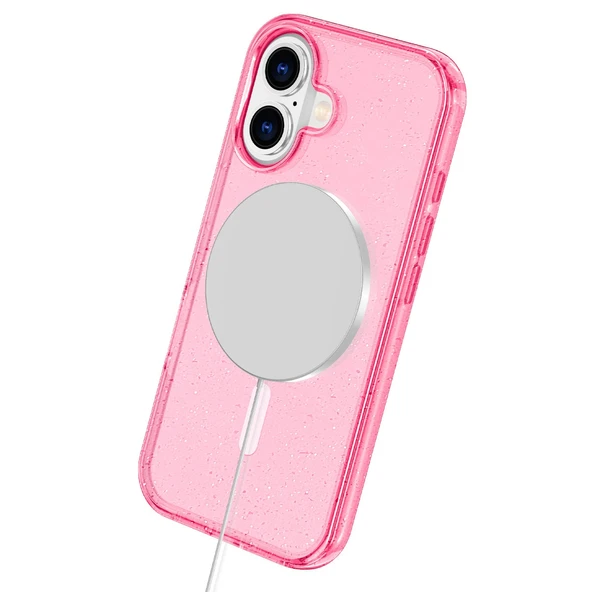 iPhone 16 Magsafe Kapak - Pembe - Resim 4