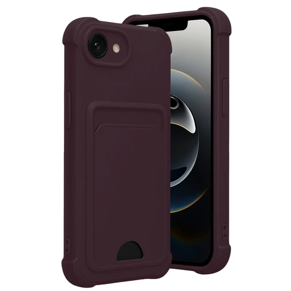 iPhone 16e Kelvin Kartvizitli Silikon - Derin Mor ürün görseli 1
