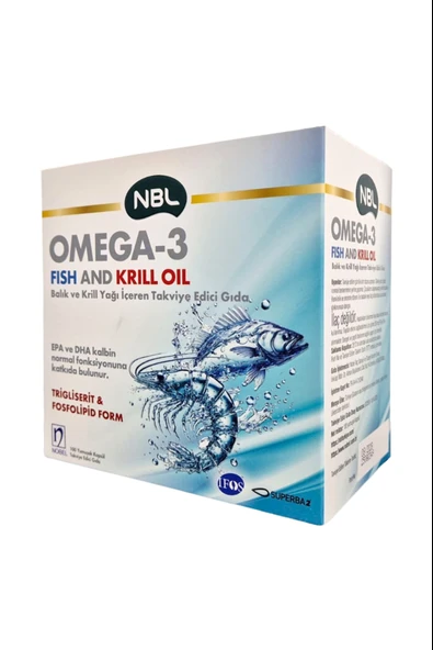 NBL Omega-3 Fish And Krill Oil 50 Kapsül ürün görseli 1