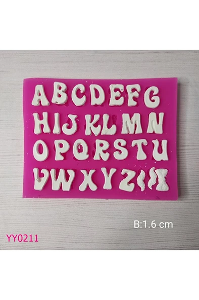 YY0211 Bıyıklı Harf Silikon Kalıp ürün görseli 1