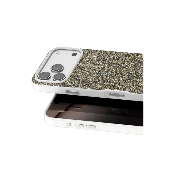 iPhone 17 Pro Max Bright Simli Kapak - Çöl Titanyum - Resim 2