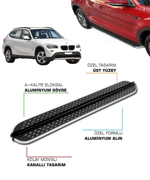 BMW X1 E84 2009 2010 2011 2012 2013 2014 2015 ARACA ÖZEL YAN BASAMAK ürün görseli 1