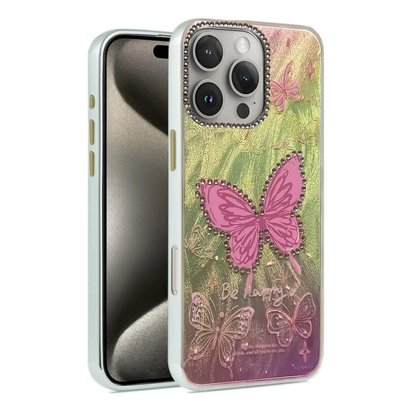 iPhone 16 Pro Kılıf Blade Aynalı Desenli Kapak - Desen 5 ürün görseli 1