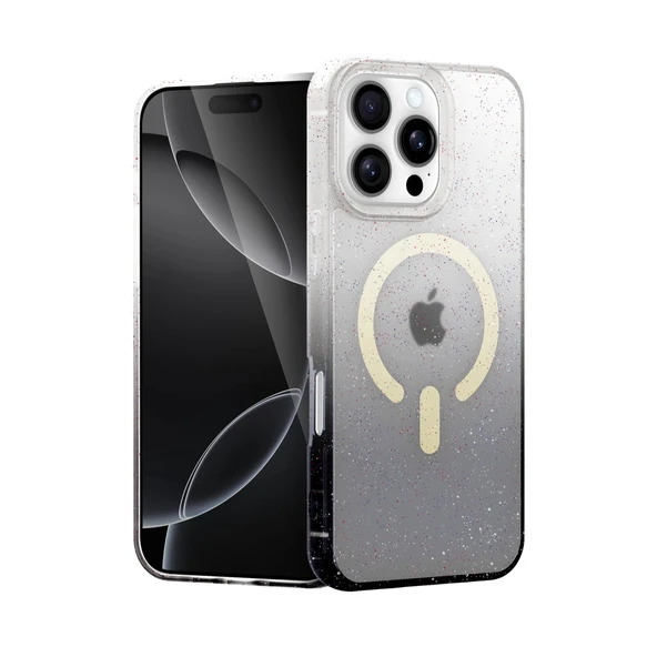 iPhone 16 Pro Pummel Shiny Magsafe Kapak - Siyah ürün görseli 1