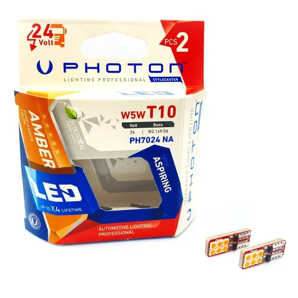 T10 W5W 24V Turuncu Led PH7024 NA ürün görseli 1