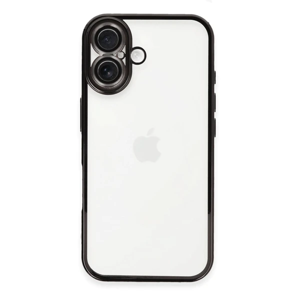 iPhone 16 Kılıf Kamera Korumalı Lensli Silikon - Siyah ürün görseli 1