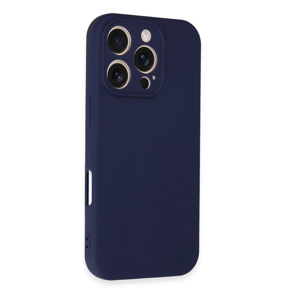 iPhone 16 Pro Kılıf First Silikon - Lacivert - Resim 4
