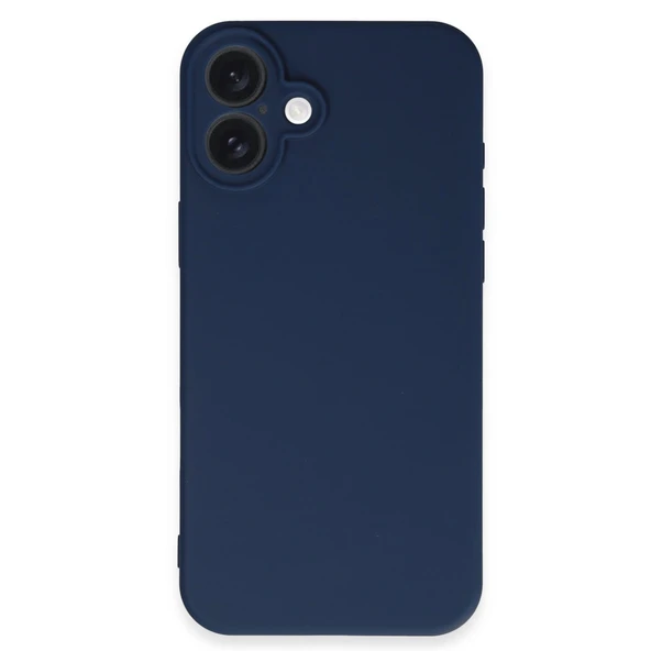 iPhone 16 Plus Kılıf First Silikon - Lacivert - Resim 4