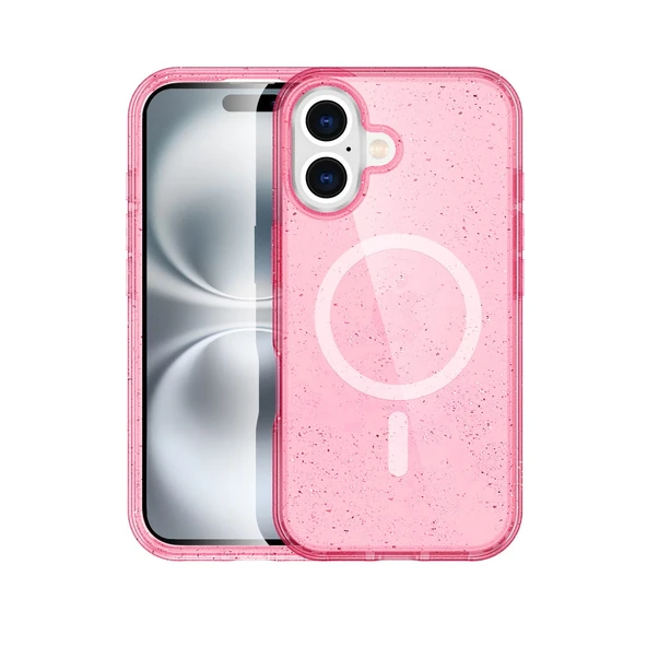 iPhone 16 Magsafe Kapak - Pembe - Resim 2