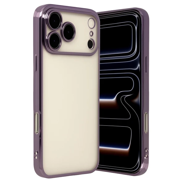 iPhone 17 Pro Max Kamera Korumalı Lensli Silikon - Mor ürün görseli 1
