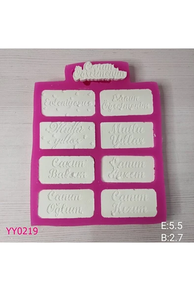 YY0219 Çoklu Canım Yazıları Silikon Kalıp ürün görseli 1