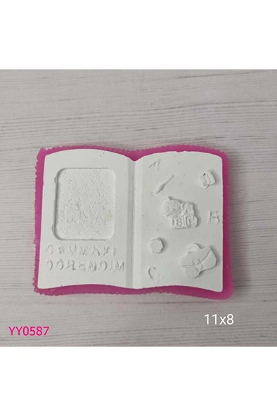 YY0587 Canım Öğretmenim Kitap Sayfası Silikon Kalıp ürün görseli 1