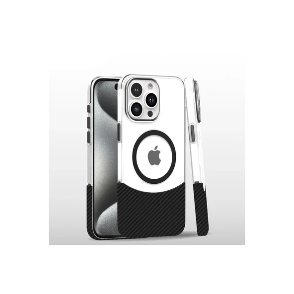 iPhone 16 Pro Carbon Puzzle Magsafe Kapak - Siyah-2 ürün görseli 1
