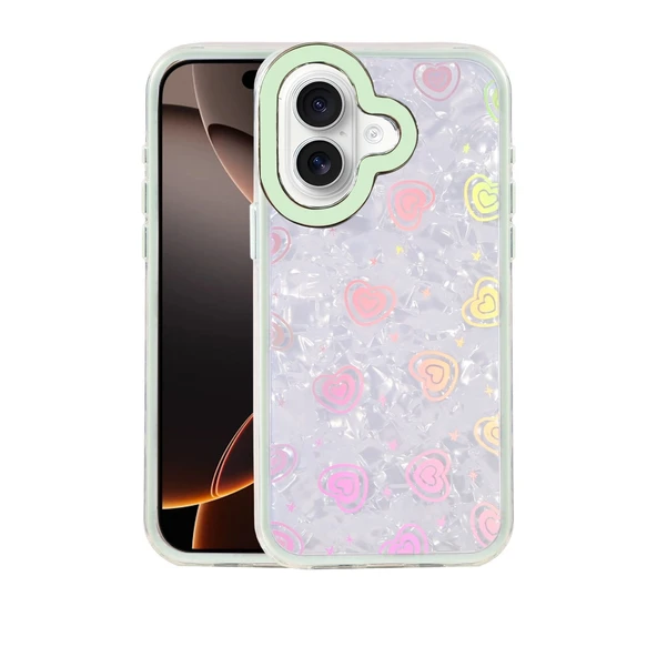 iPhone 16 Lumi Desenli Kapak - Yeşil ürün görseli 1