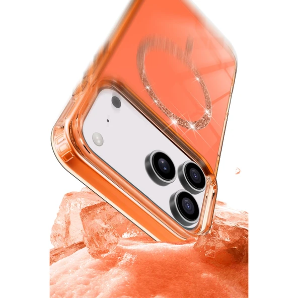 iPhone 17 Pro Max Live Diamond Magsafe Kapak - Siyah - Resim 4