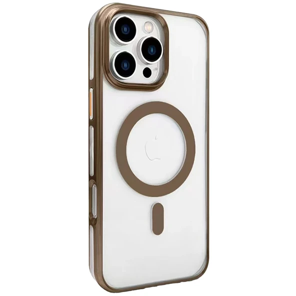 iPhone 16 Pro Gleam Pc Sert Magsafe Kılıf - Kahverengi ürün görseli 1