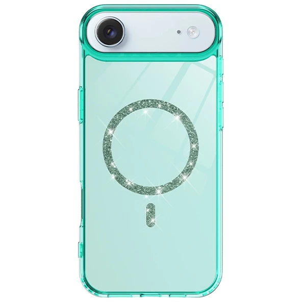 iPhone 17 Air Live Diamond Magsafe Kapak - Yeşil - Resim 2