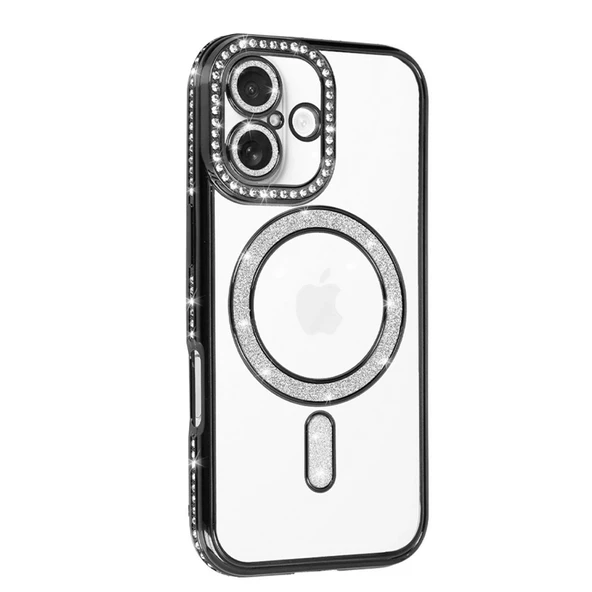 iPhone 17 Joke Simli Magneticsafe Kılıf - Siyah - Resim 2