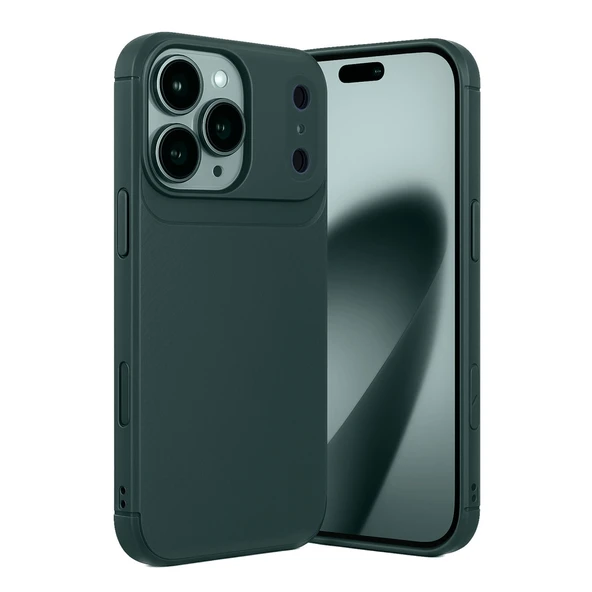 iPhone 17 Pro Auto Focus Karbon Kapak - Koyu Yeşil ürün görseli 1
